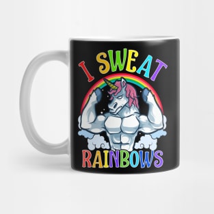 Unicorn I Sweat Rainbows Workout Gym Mug